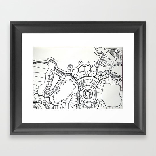 pen and ink hallucination Framed Art Print