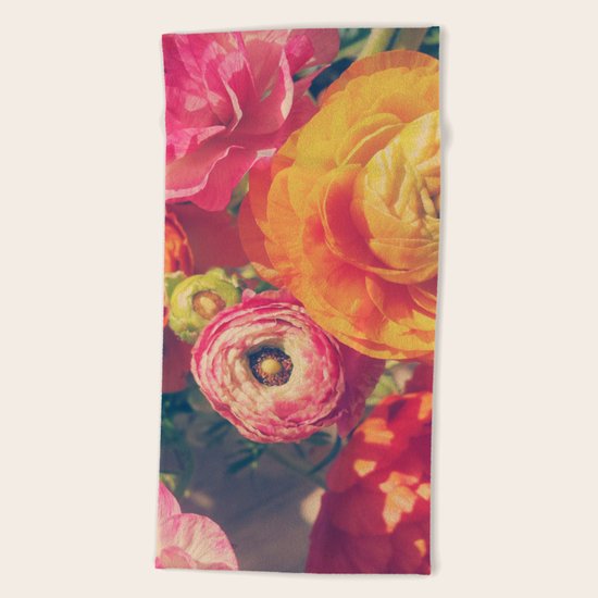 Ranunculus Beach Towel