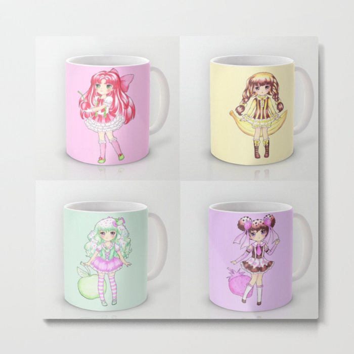 Cute new mugs available Metal Print