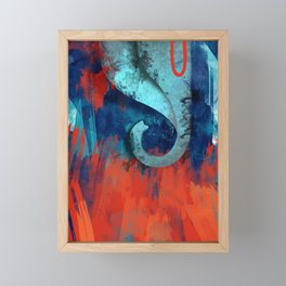 Ganesh in Blue (Ganpati Series) Framed Mini Art Print