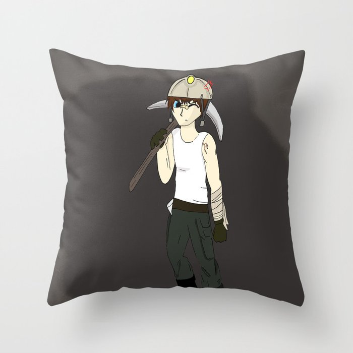 Miner (request) Throw Pillow