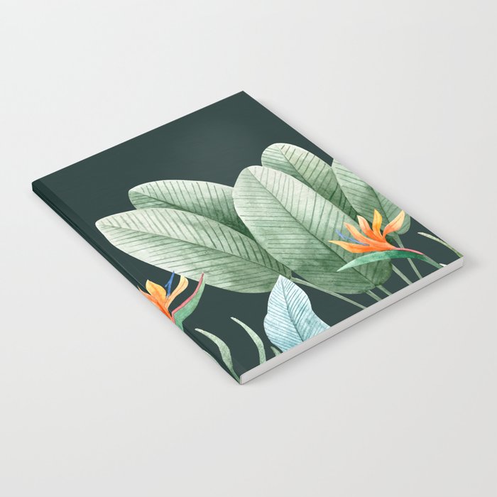 Tropical Leaves Texture Notebook