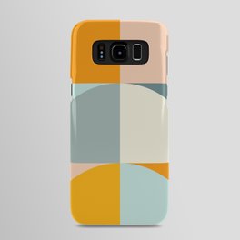 Summer Evening Geometric Shapes in Soft Blue and Orange Android Case | Softblue, Vivid, Modernist, Modern, Cool, Geometric, Abstractgeometry, Zen, Serene, Water 