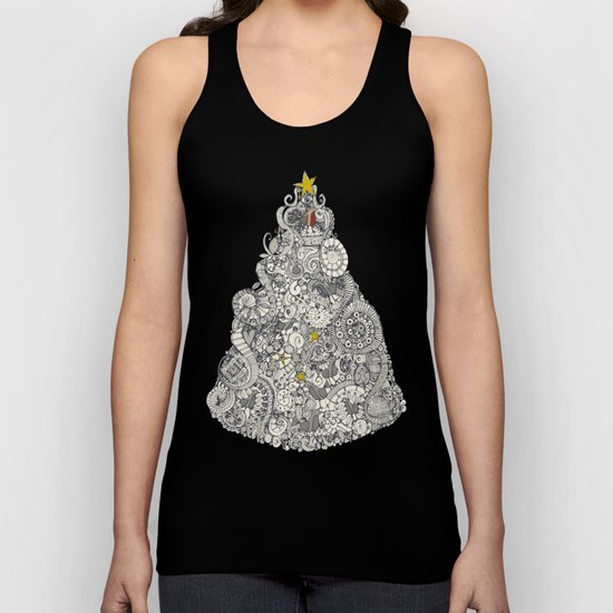 christmas robin tree Unisex Tank Top