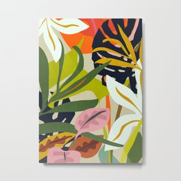 Jungle Abstract 2 Metal Print | Home Decor, Modern, Exotic, Tropical, Botanical, Shape, Abstract, Illustration, Shapes, Eclectic 