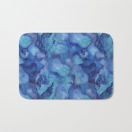 Blue happiness or when you feel blue but not sad Bath Mat | Life, Painting, Enlightenment, Art, Blue, Digital, Texture, Meaning, Drawing, Watercolor 