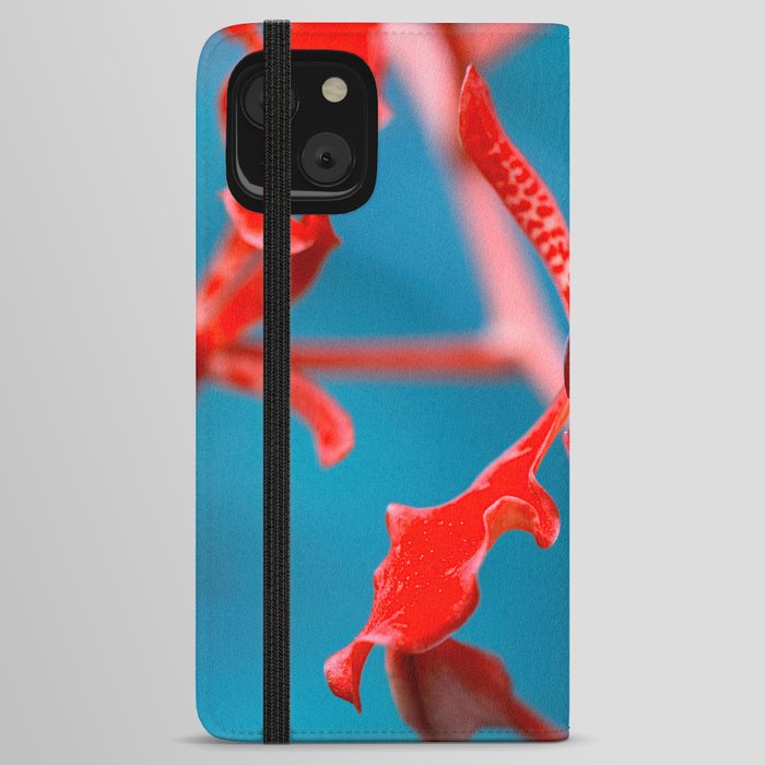Orchid In Innudendo Red  iPhone Wallet Case