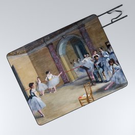 Edgar Degas - The Dance Foyer at the Opera on the rue Le Peletier Picnic Blanket
