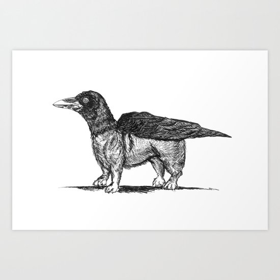 Crowgi Art Print