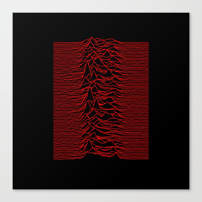 Unknown Pleasures Red Lines Canvas Print By Hein77 Society6 Multiple sizes available for all screen sizes. unknown pleasures red lines canvas print by hein77