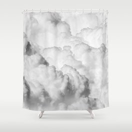 White Clouds Shower Curtain