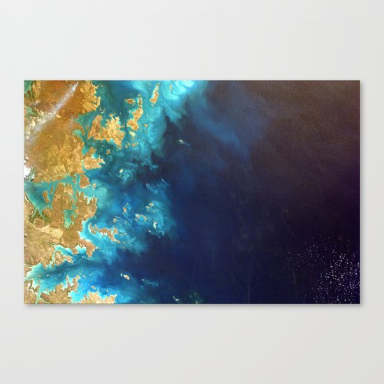 Ocean from above Canvas Print