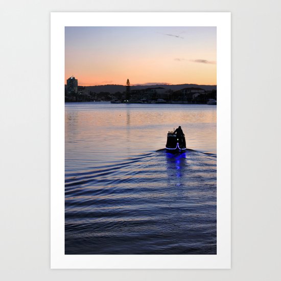 Boat man Art Print