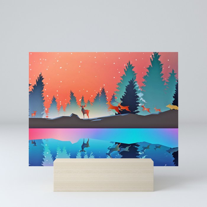 Winter Wildlife Mini Art Print