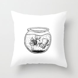 Fatigued Fish Throw Pillow