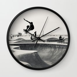 Skateboarding Print Venice Beach Skate Park LA Wall Clock