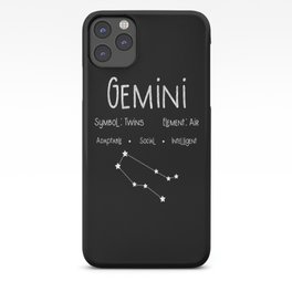 Gemini Horoscope Astrology Star Sign Birthday Gift iPhone Case