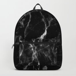Black marble texture Backpack