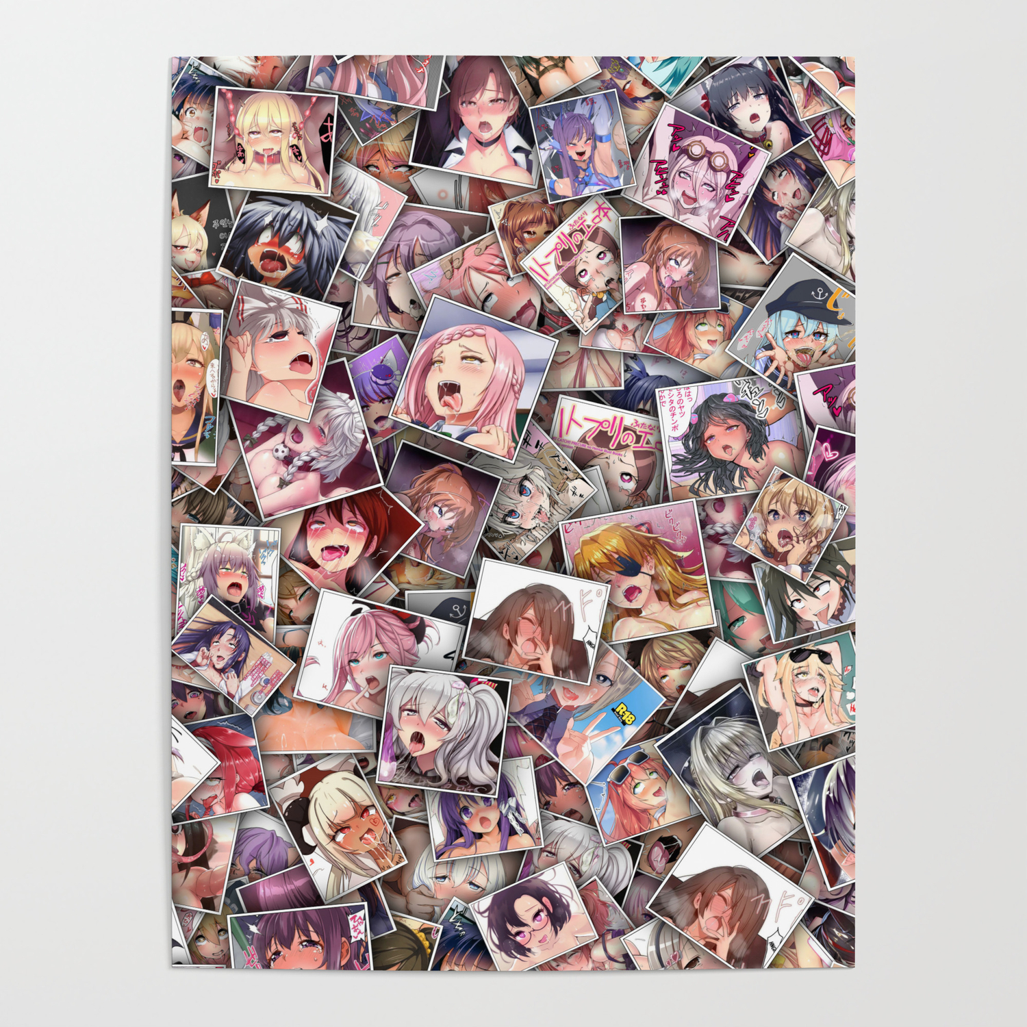 Ahegao Color Poster By Dima V Society6 The 104+4 keys is only suitable for ansi layout keyboard. ahegao color poster by dima v