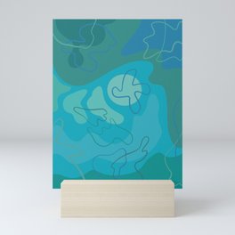 Underwater | Abstract Minimalist Design Mini Art Print