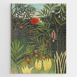 Henri Rousseau "Monkeys and Parrot in the Virgin Forest" Jigsaw Puzzle