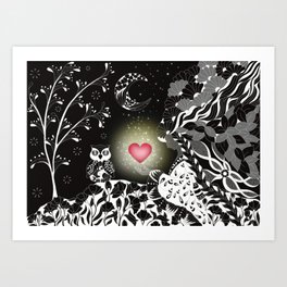 Dream with the Moon Art Print