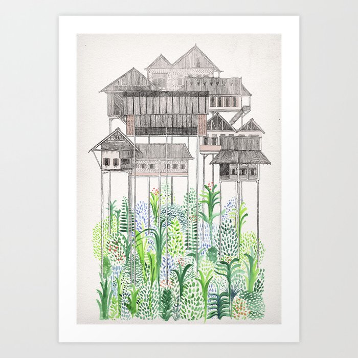 Jungle Stilts Art Print