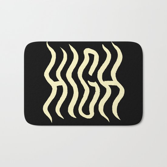 High! - Black Bath Mat