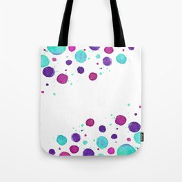 Bright Pink & Purple Dots Tote Bag