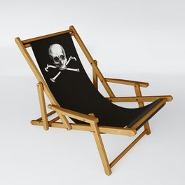 Skull and Crossbones | Jolly Roger | Pirate Flag | Black and White | Sling Chair