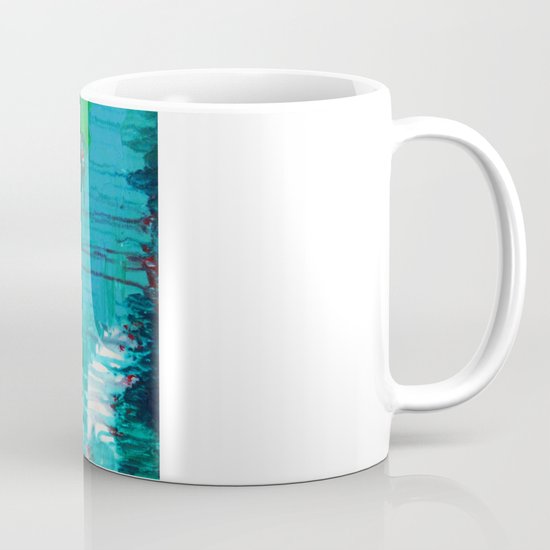BLUE MONSOON - Stunning Rain Storm Dark Teal Clouds Navy Royal Blue Kelly Green Crimson Red Purple Mug