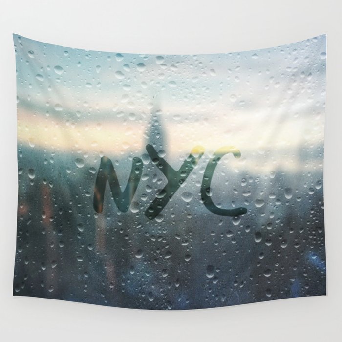 Rainy Day in NYC Wall Tapestry