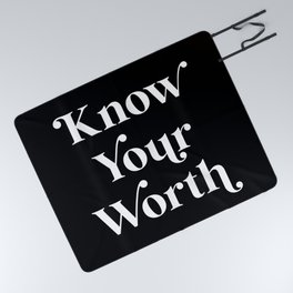 Know Your Worth Picnic Blanket