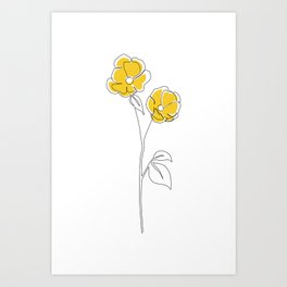 Mustard Bloom Art Print