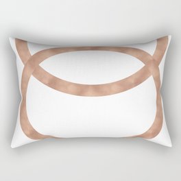 Rose gold circles of infinity Rectangular Pillow