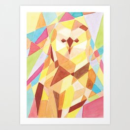 diamond owl Art Print