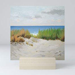 White Sand Beach Way Mini Art Print