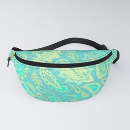 Turquoise paisley ornament Fanny Pack
