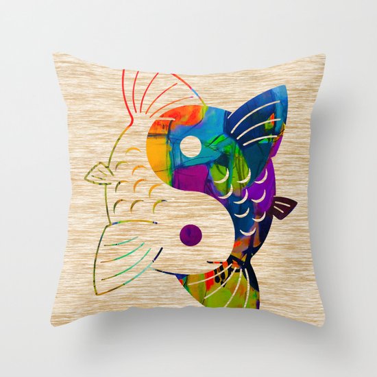 Yin Yang Throw Pillow