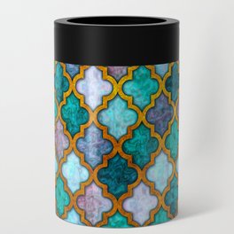 Moroccan tile iridescent pattern Can Cooler