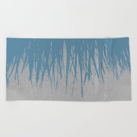 Concrete Fringe Blue Beach Towel