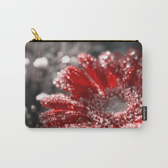 Melting red daisy Winterblossom - Flower and ice Carry-All Pouch