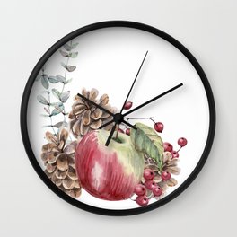 Winter Composition Wall Clock