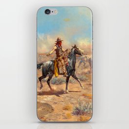 Through the Alkali, 1904 by Charles Marion Russell iPhone Skin