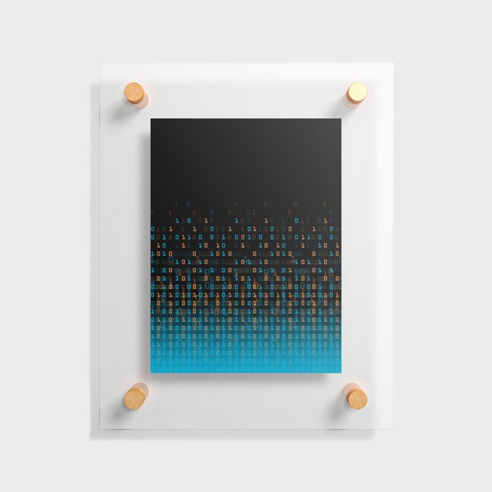 Binary Speed Blue Floating Acrylic Print
