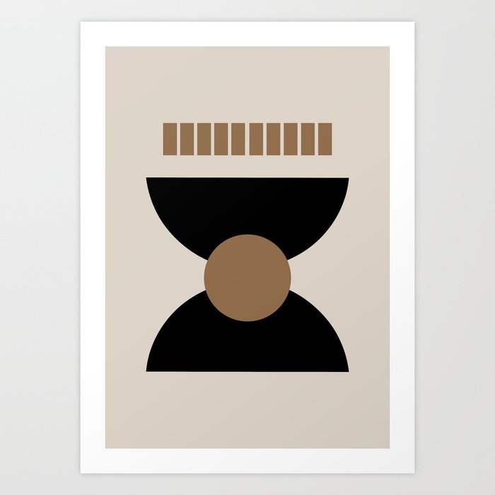 Mia - Mid Century Modern Abstract Art Art Print