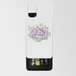Cute mother bird and baby bird in the nest Android Card Case