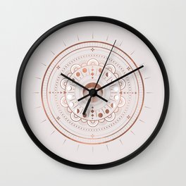 Rosè Moon Mandala Wall Clock