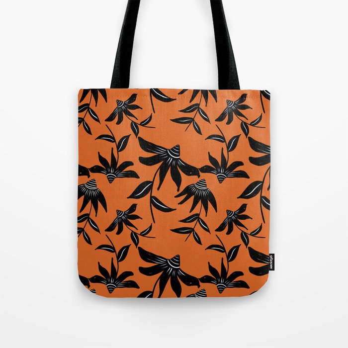 echinacea - orange Tote Bag