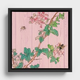 Floral Garden Design Patterns Framed Canvas